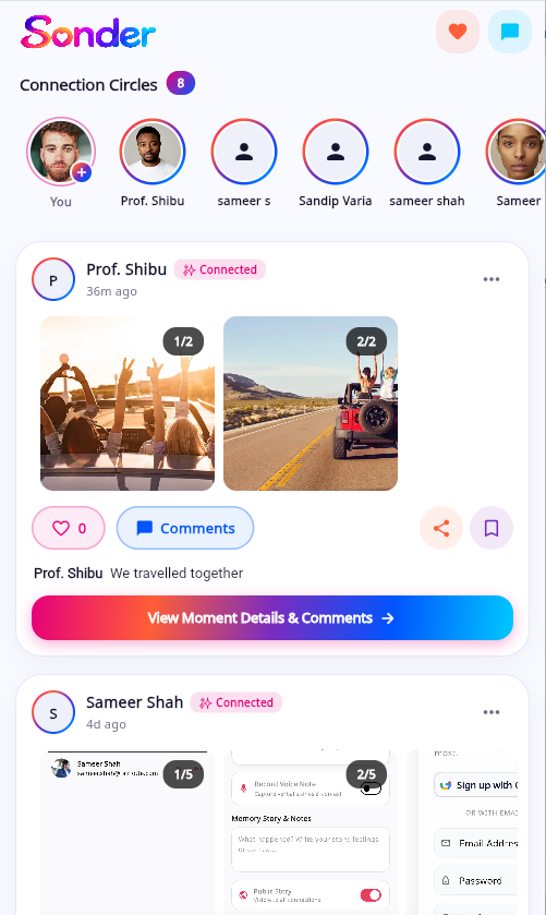 Sonder App Screenshot